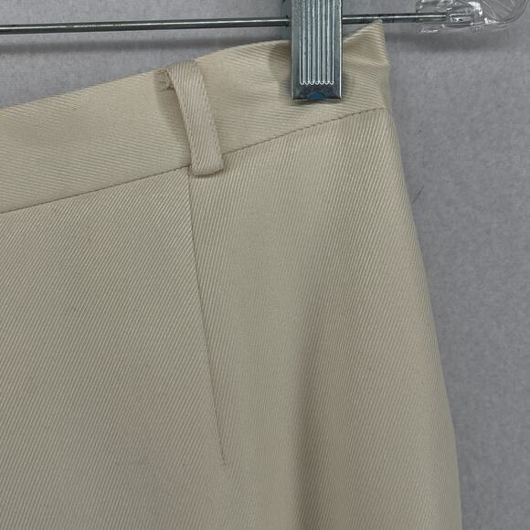 TALBOTS Pants 8P Petites Pure Silk Twill High Rise Dress Trousers Off White VTG - Picture 8 of 15